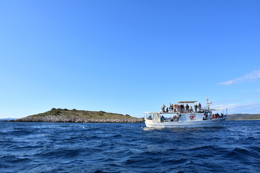 Pauza za kupanje s broda uz otok Bikarijica